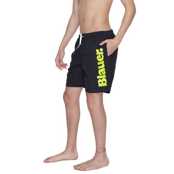 Blauer Swim Trunks Graphic Print Men Black Swimwear - Picture 3 of 7